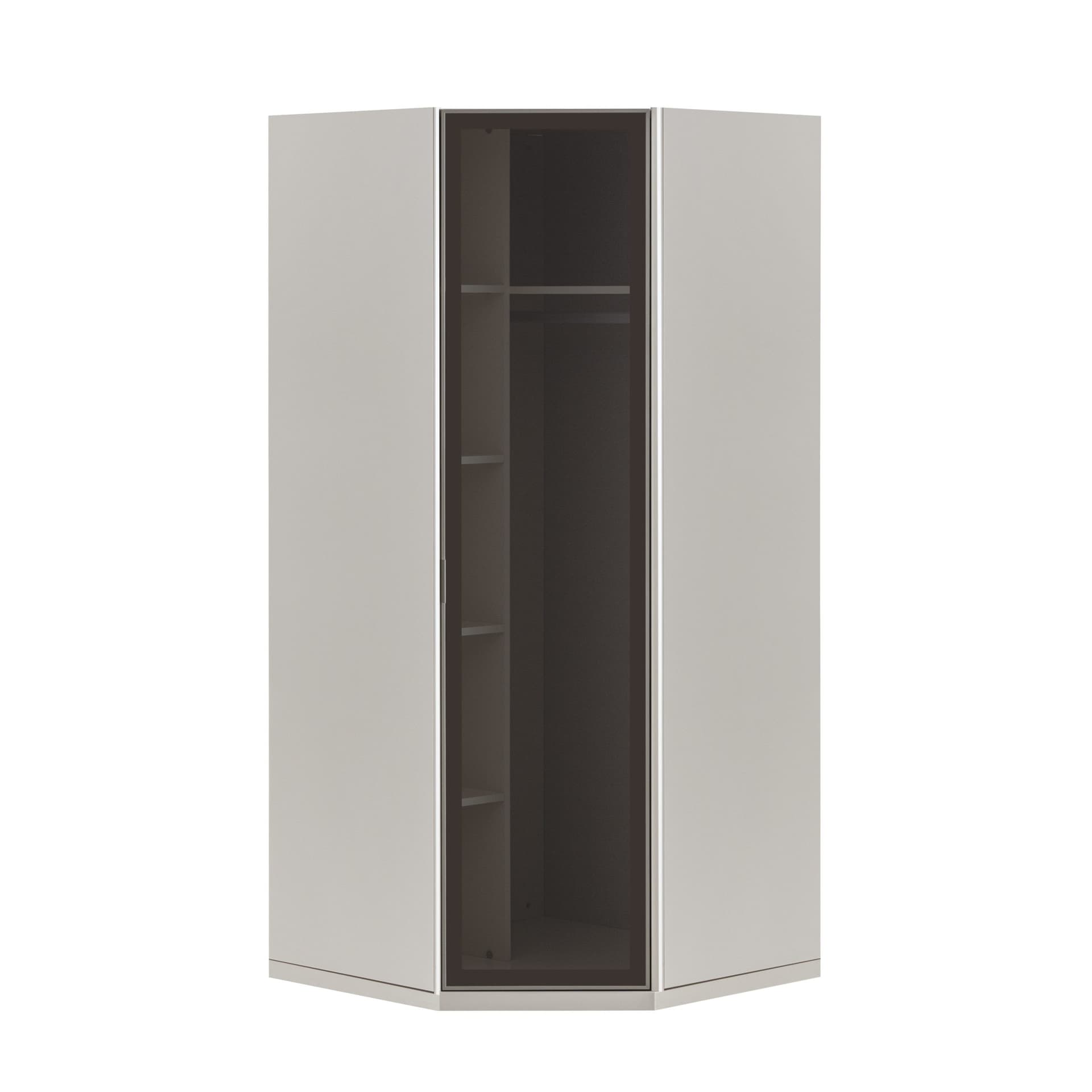 RENATA Corner Wardrobe 1 door (Soft close) (Угловой модуль гардероба с отражающим стеклом)